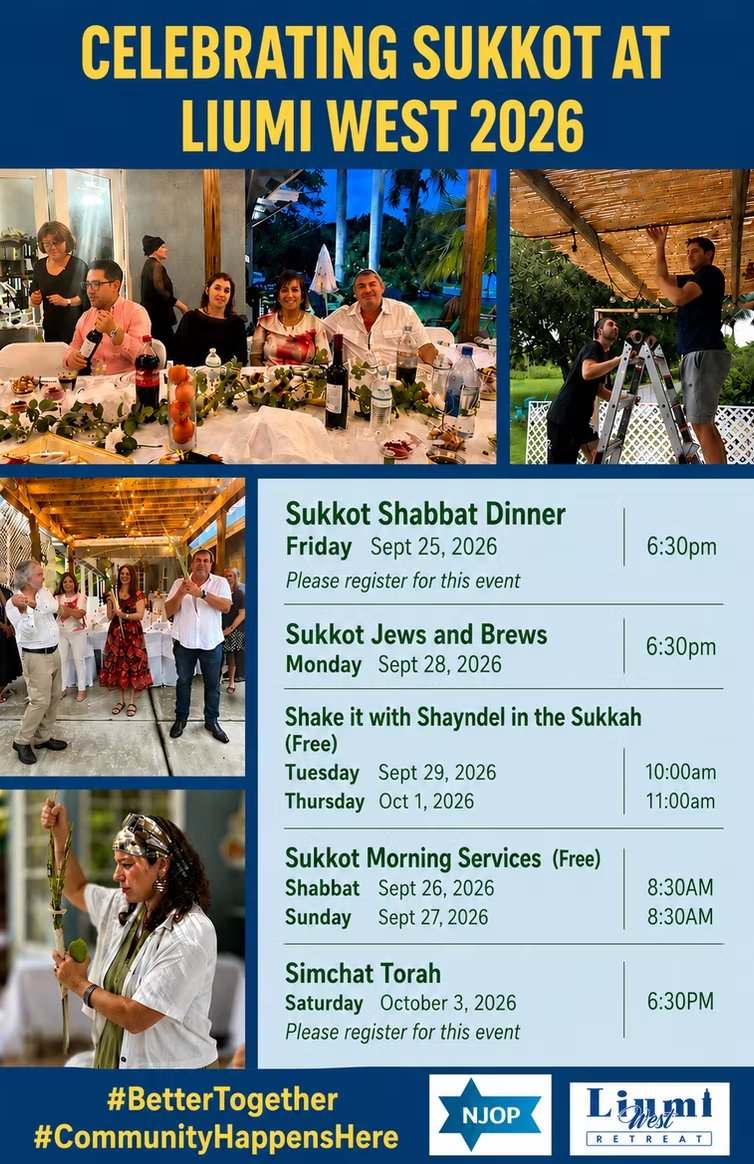 Flyer for Sukkot at Liumi