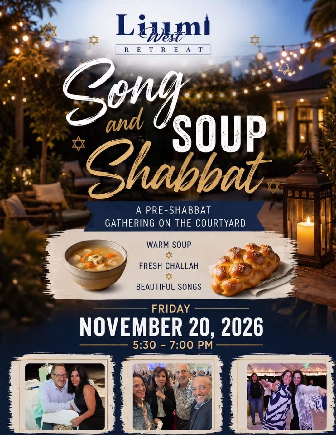 Flyer for Song and Soup Shabbat, November