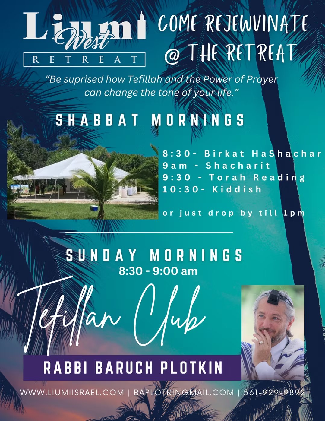 Flyer for Services at the Retreat