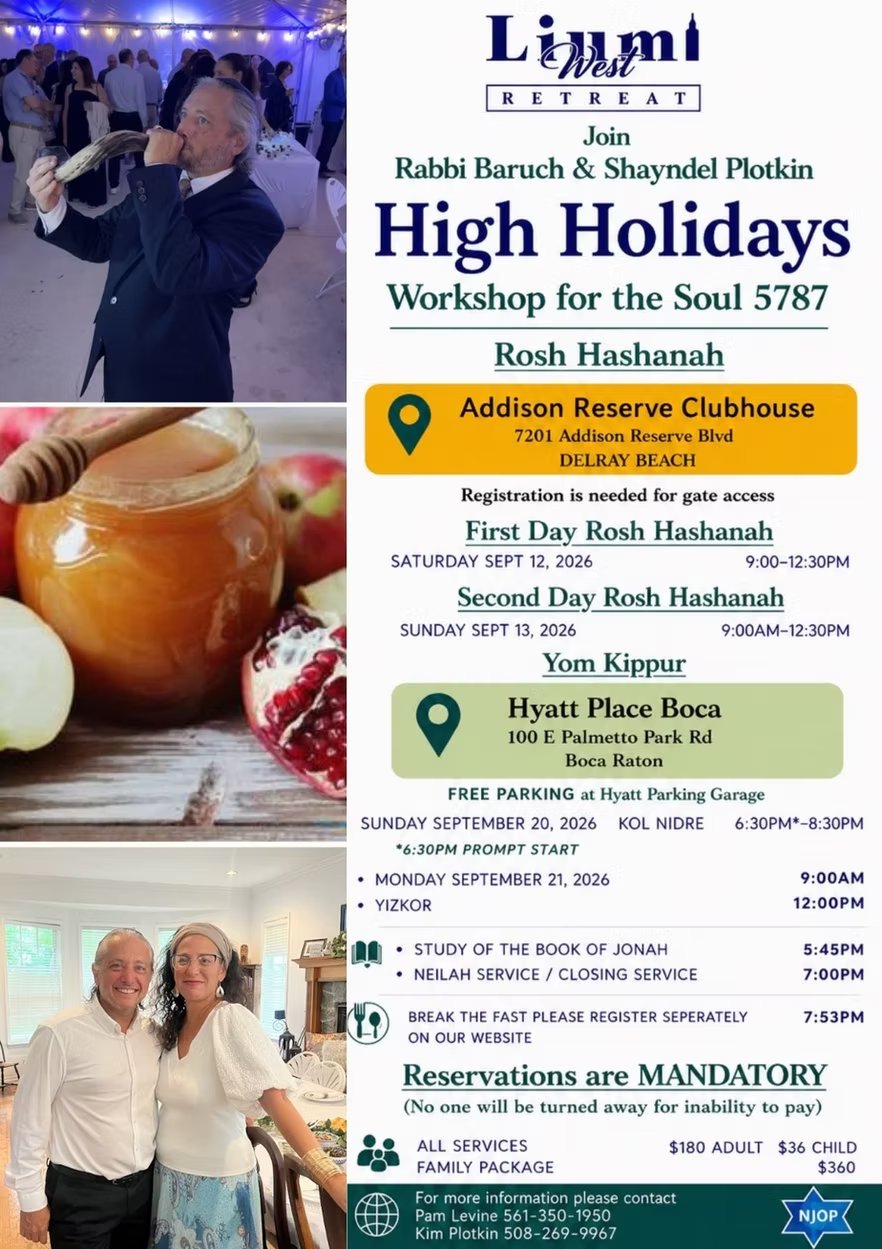 Flyer for Yom Kippur