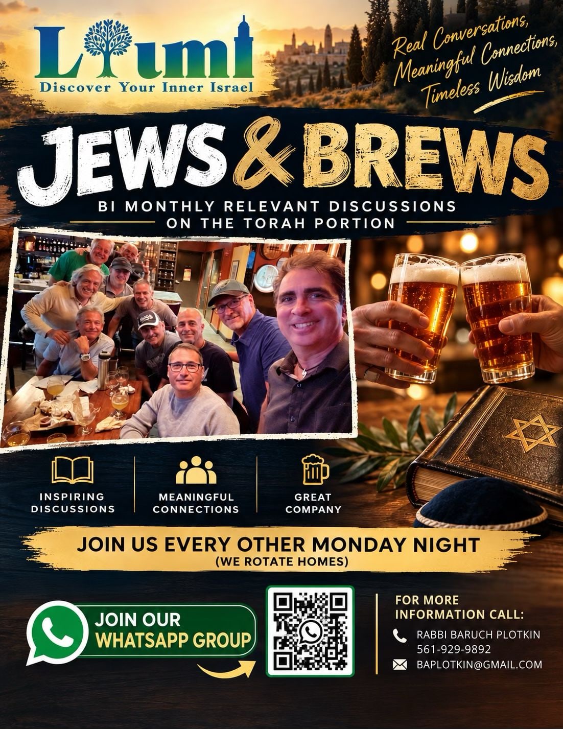Flyer for Jews & Brews